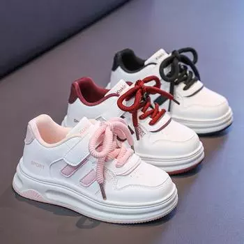 Детские кроссовки Four Seasons Low Top Breathable для скейтбординга для детей и студентов, популярные кроссовки для бега, для мальчиков и девочек, удобные кроссовки для спортзала 26 чёрный