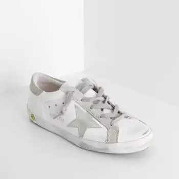 Детские кроссовки Golden Goose Superstar белые бежевые GYF00101F00041710276