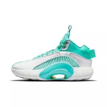 Детские кроссовки Guo Ailun x Air Jordan 35 GS Jade Зеленый Белый Металлик-Серебристый DJ3009-100 36