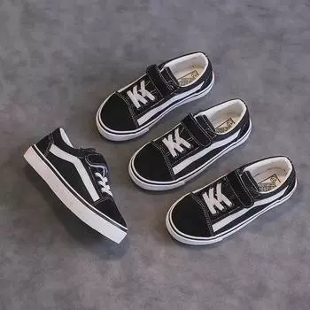 Детские кроссовки из мягкой парусиновой ткани в корейском стиле 2024 года, универсальные размеры для мальчиков и девочек 22