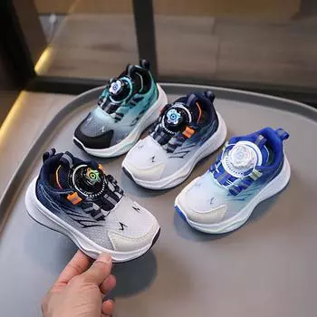 Детские кроссовки Knob, новые, для мальчиков и девочек, дышащие, мягкие, повседневные кроссовки 21 зелёный