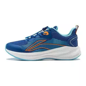 Детские кроссовки Li Ning Starry Night Glow Light с низким верхом и легкой технологией для бега Детские кроссовки с синим оттенком YKFT062-9 34