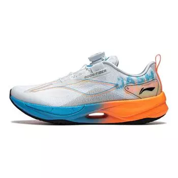 Детские кроссовки Li Ning Ultra Light 21, дышащие, легкие, нескользящие, с низким верхом, детские кроссовки, белые, оранжевые, YKFU012-43 37