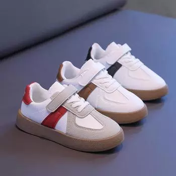 Детские кроссовки модные белые легкие мягкие кроссовки для мальчиков и девочек на плоской подошве весна осень детская повседневная обувь для сноуборда 26 красный