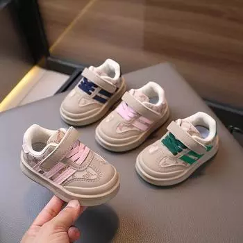 Детские кроссовки Мягкая подошва Туфли для малышей Осенняя обувь для мальчиков и девочек 16 розовый
