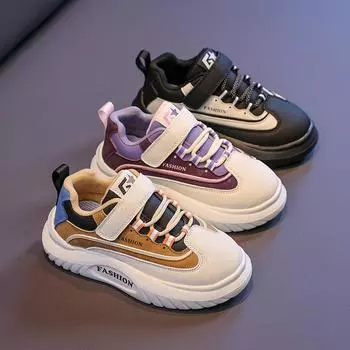 Детские кроссовки на толстой подошве, осенние, для мальчиков, красивые, красочные, повседневные, кожаные, для девочек, кроссовки 27 хаки