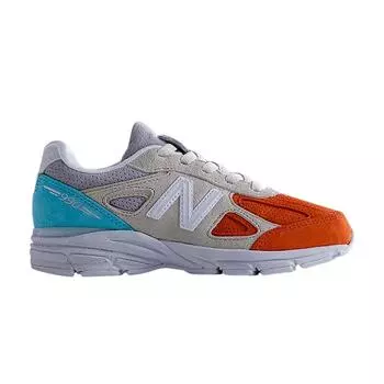 Детские кроссовки New Balance Kith x 990v4 Little Kid Cyclades разноцветные Mykonos PV990KC2 34.5