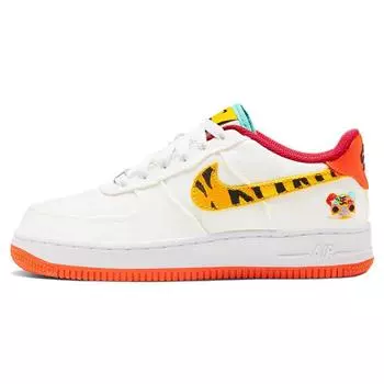 Детские кроссовки Nike Air Force 1 07 LV8 GS Year of the Tiger White Sail University-Gold DQ4502-171 35.5