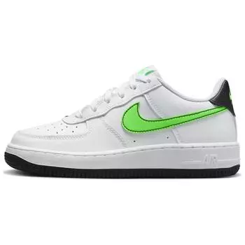 Детские кроссовки Nike Air Force 1 GS White Green Strike черные FV5948-106 35.5