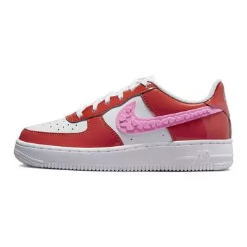 Детские кроссовки Nike Air Force 1 Low GS Valentines Day 2023 Red Picante-Red Pink-Spell FD1031-600