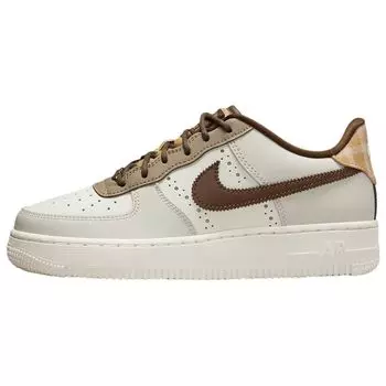 Детские кроссовки Nike Air Force 1 LV8 GS Brogue кремового цвета с парусом Cacao-Wow FV3702-121 36