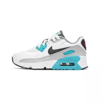 Детские кроссовки Nike Air Max 90 PS White Chlorine Blue Light-Fusion-Red Iron-Grey CD6867-108 28