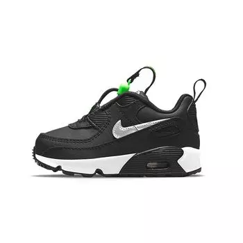 Детские кроссовки Nike Air Max 90 Toggle TD Black Chrome Green-Strike White CV0065-002 23.5