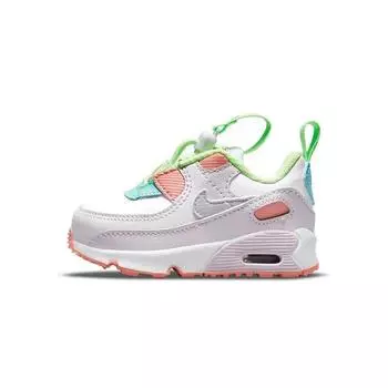 Детские кроссовки Nike Air Max 90 Toggle TD White Crimson Bliss светло-фиолетовый металлик-платиновый CV0065-102 22