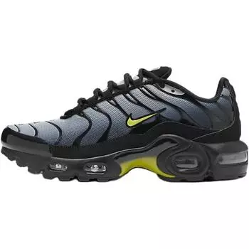 Детские кроссовки Nike Air Max Plus GS Wolf Grey Opti Yellow, черные CD0609-033 35.5