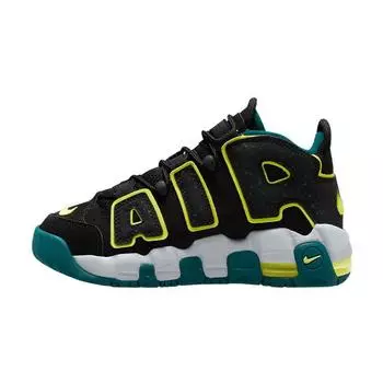 Детские кроссовки Nike Air More Uptempo GS Black Geode Teal Clear-Jade Volt DZ2809-001 36