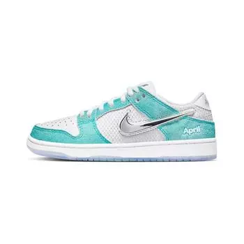 Детские кроссовки Nike April Skateboards x Dunk Low SB PS Turbo Green Metallic-Silver FZ6106-300 28