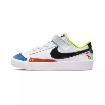 Детские кроссовки Nike Blazer Low 77 PS White Multi Black Signal-Blue DV1751-101 28