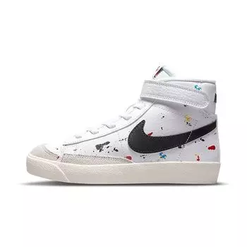 Детские кроссовки Nike Blazer Mid 77 PS Paint Splatter White Sail Black DJ2619-100 28