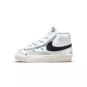 Детские кроссовки Nike Blazer Mid 77 TD Paint Splatter White Sail Black DJ2620-100 21