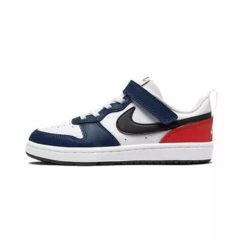 Детские кроссовки Nike Court Borough Low 2 PS USA USA White Midnight-Navy Black DO7447-101 28