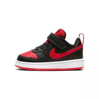 Детские кроссовки Nike Court Borough Low 2 TDV Bred Black University-Red White BQ5453-007