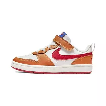 Детские кроссовки Nike Court Borough Low 2 PS Sail Hot Curry кремовые Game-Royal University-Red BQ5451-119 29.5