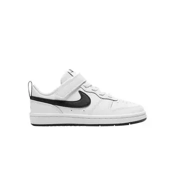 Детские кроссовки Nike Court Borough Low 2 PS белые черные BQ5451-104