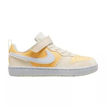 Детские кроссовки Nike Court Borough Low Recraft PS Pale Ivory Melon Tint, кремово-белый, футбольно-серый DV5457-107 28