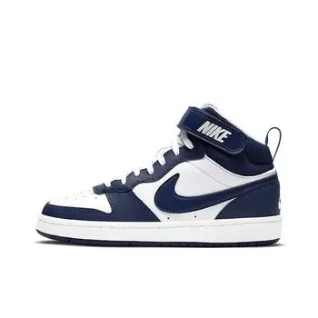 Детские кроссовки Nike Court Borough Mid 2 GS White Signal Blue Blue-Void CD7782-107 36