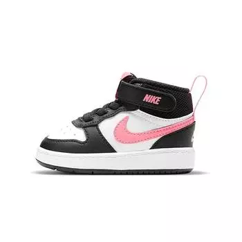 Детские кроссовки Nike Court Borough Mid 2 TD White Sunset Pulse черные CD7784-005 22
