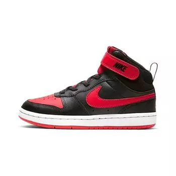 Детские кроссовки Nike Court Borough Mid 2 PSV Bred Black White University-Red CD7783-003