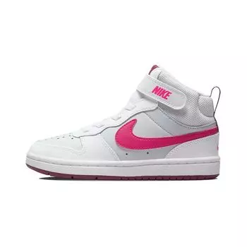 Детские кроссовки Nike Court Borough Mid 2 PS Pure Platinum Pink Prime White Sangria CD7783-006 29.5