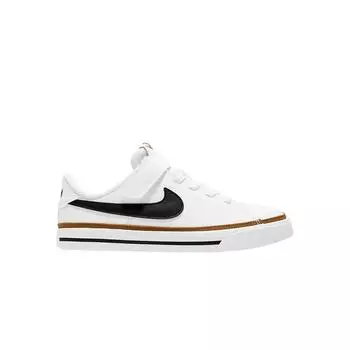 Детские кроссовки Nike Court Legacy PS White Desert Ochre Gum-Light-Brown Black DA5381-102