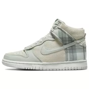 Детские кроссовки Nike Dunk High SE GS Mint Plaid Green Summit-White Light-Silver DV1724-100 36.5