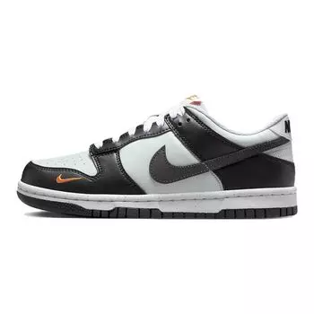 Детские кроссовки Nike Dunk Low GS Black Bright Mandarin Light-Silver Medium-Ash FN7784-001 36