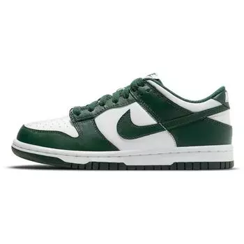 Детские кроссовки Nike Dunk Low GS Michigan State White Team-Green Total-Orange CW1590-102 36