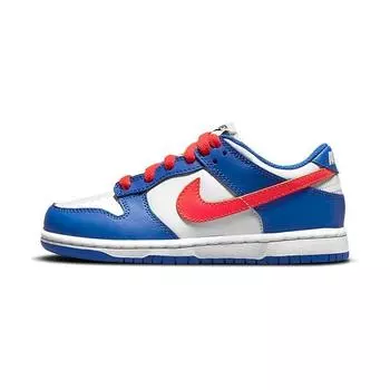 Детские кроссовки Nike Dunk Low PS Game Royal Crimson Синий Белый Черный CW1588-104 29.5