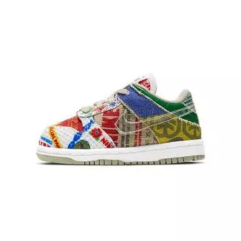 Детские кроссовки Nike Dunk Low SP TD City Market разноцветные DD3575-900 18.5