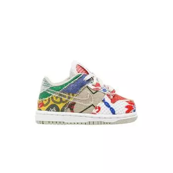 Детские кроссовки Nike Dunk Low SP TD City Market разноцветные DD3575-900 18.5