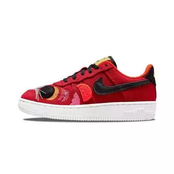 Детские кроссовки Nike Force 1 LV8 PS «Китайский Новый год» красные, красные, белые, DQ5071-601 31