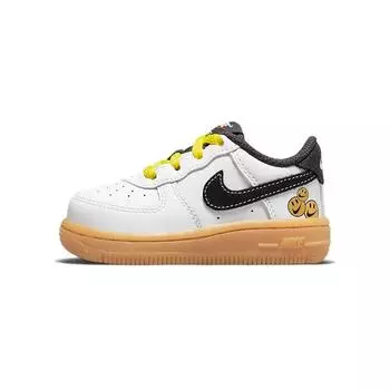 Детские кроссовки Nike Force 1 LV8 TD Go The Extra Smile White Yellow-Strike Gum-Light Brown DO5863-100 22