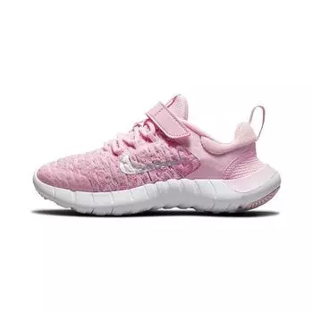 Детские кроссовки Nike Free RN 2021 PS Pink Foam White Pink-Glaze Metallic-Silver CZ3996-610 28