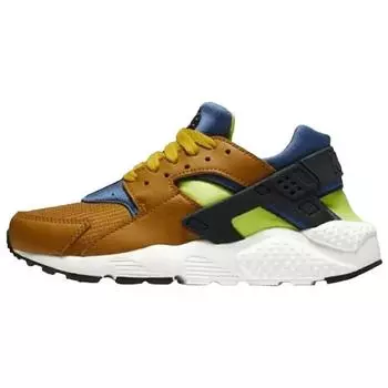Детские кроссовки Nike Huarache Run GS Desert Ocher разноцветные Volt-Black-Blue-Force 654275-701 36