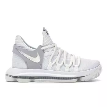 Детские кроссовки Nike KD 10 GS Still KD White Chrome-Pure-Platinum 918365-100