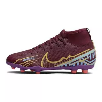Детские кроссовки Nike Kylian Mbapp x Mercurial Superfly 9 Club FG MG GS Dark Beetroot Red University-Blue Vivid-Purple DO9789-694 32
