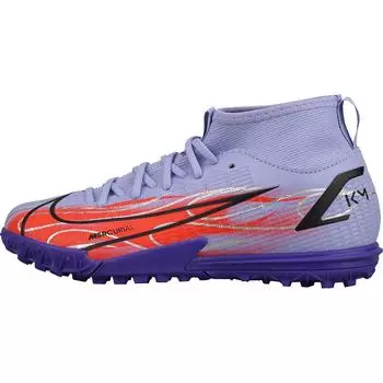 Детские кроссовки Nike Kylian Mbapp x Mercurial Superfly 8 Academy TF GS Flames Purple Light-Thistle Indigo-Burst DB0935-506 35