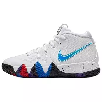 Детские кроссовки Nike Kyrie 4 GS NCAA Tournament белые разноцветные AA2897-104