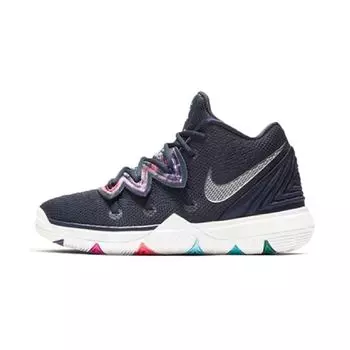 Детские кроссовки Nike Kyrie 5 PS Galaxy Black Multi-Color Metallic Silver AQ2458-900