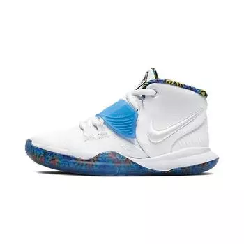Детские кроссовки Nike Kyrie 6 PS Sapphire White Whute Laser-Crimson BQ5600-146